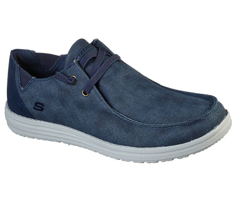 Skechers Melson - Raymon - Mens Slip On Shoes Blue [AU-JL3834]